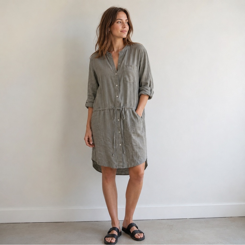 James Perse Standard Linen Shirt Dress Women’s Size 3